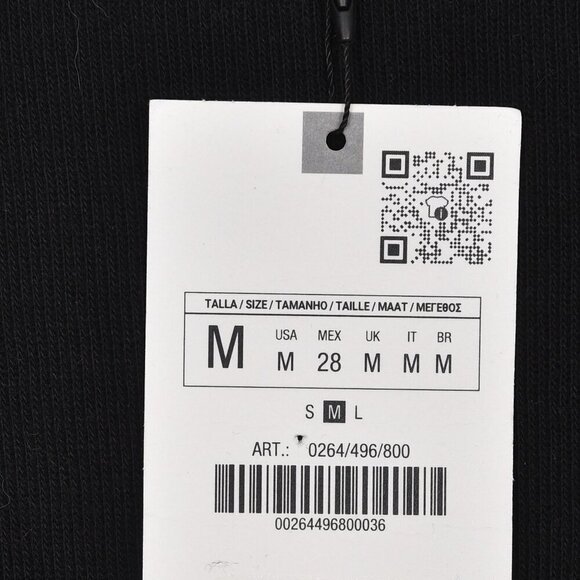 NWT Zara Black Sweater Ribbed Long Sleeve Size Medium - Picture 6 of 10